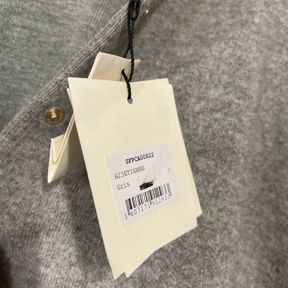 Sandro Etienne Ruffle Collar Crop Cardigan - Picture 7 of 7